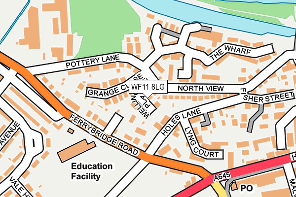 WF11 8LG map - OS OpenMap – Local (Ordnance Survey) WF11 8LG map - OS OpenMap – Local (Ordnance Survey)