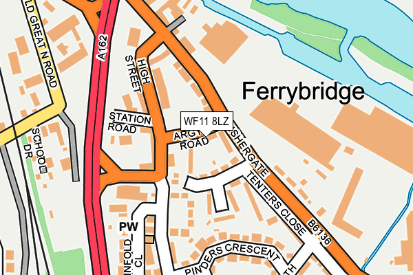 WF11 8LZ map - OS OpenMap – Local (Ordnance Survey) WF11 8LZ map - OS OpenMap – Local (Ordnance Survey)