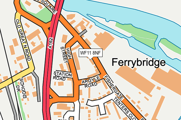 WF11 8NF map - OS OpenMap – Local (Ordnance Survey) WF11 8NF map - OS OpenMap – Local (Ordnance Survey)