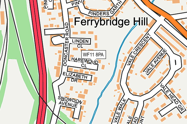 WF11 8PA map - OS OpenMap – Local (Ordnance Survey) WF11 8PA map - OS OpenMap – Local (Ordnance Survey)