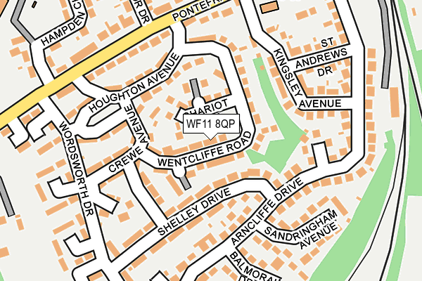 WF11 8QP map - OS OpenMap – Local (Ordnance Survey) WF11 8QP map - OS OpenMap – Local (Ordnance Survey)