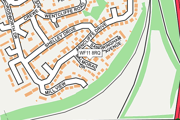 WF11 8RQ map - OS OpenMap – Local (Ordnance Survey) WF11 8RQ map - OS OpenMap – Local (Ordnance Survey)