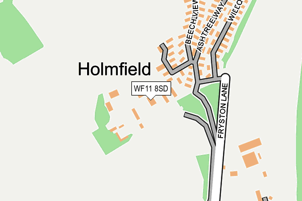 WF11 8SD map - OS OpenMap – Local (Ordnance Survey) WF11 8SD map - OS OpenMap – Local (Ordnance Survey)