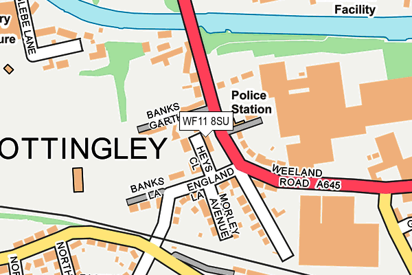 WF11 8SU map - OS OpenMap – Local (Ordnance Survey) WF11 8SU map - OS OpenMap – Local (Ordnance Survey)