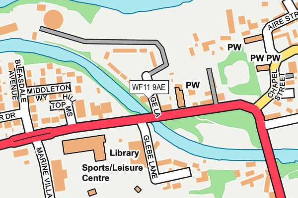 WF11 9AE map - OS OpenMap – Local (Ordnance Survey) WF11 9AE map - OS OpenMap – Local (Ordnance Survey)