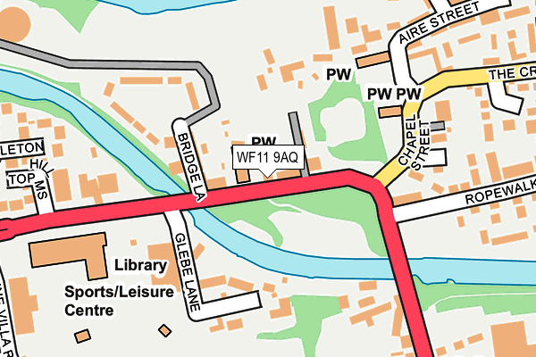 WF11 9AQ map - OS OpenMap – Local (Ordnance Survey) WF11 9AQ map - OS OpenMap – Local (Ordnance Survey)