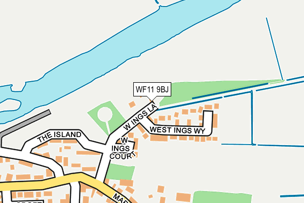 WF11 9BJ map - OS OpenMap – Local (Ordnance Survey) WF11 9BJ map - OS OpenMap – Local (Ordnance Survey)