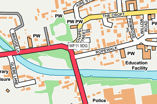 WF11 9DG map - OS OpenMap – Local (Ordnance Survey) WF11 9DG map - OS OpenMap – Local (Ordnance Survey)