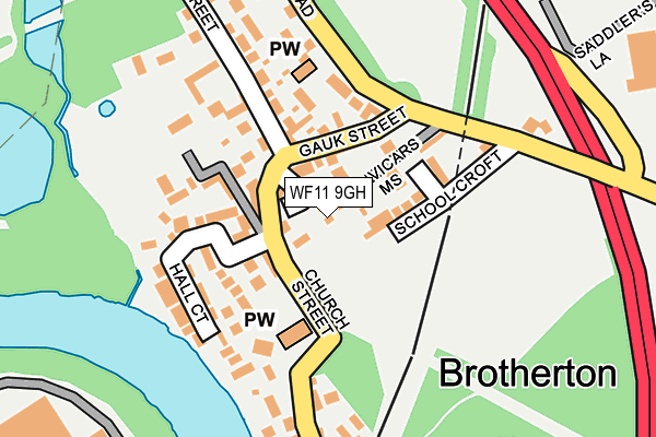 WF11 9GH map - OS OpenMap – Local (Ordnance Survey) WF11 9GH map - OS OpenMap – Local (Ordnance Survey)