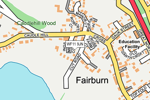 WF11 9JN map - OS OpenMap – Local (Ordnance Survey) WF11 9JN map - OS OpenMap – Local (Ordnance Survey)