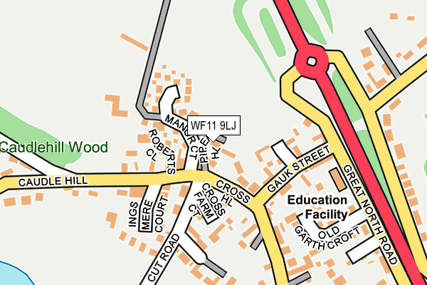WF11 9LJ map - OS OpenMap – Local (Ordnance Survey) WF11 9LJ map - OS OpenMap – Local (Ordnance Survey)