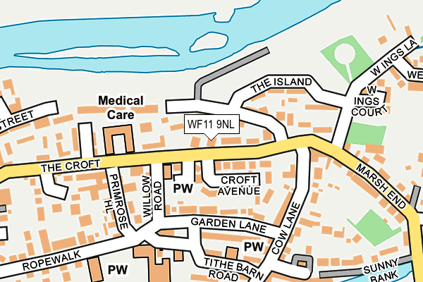 WF11 9NL map - OS OpenMap – Local (Ordnance Survey) WF11 9NL map - OS OpenMap – Local (Ordnance Survey)