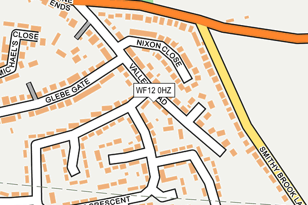 WF12 0HZ map - OS OpenMap – Local (Ordnance Survey) WF12 0HZ map - OS OpenMap – Local (Ordnance Survey)