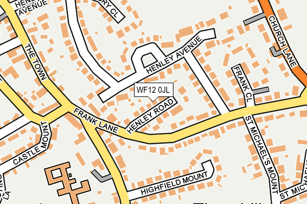 WF12 0JL map - OS OpenMap – Local (Ordnance Survey) WF12 0JL map - OS OpenMap – Local (Ordnance Survey)
