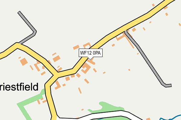 WF12 0PA map - OS OpenMap – Local (Ordnance Survey) WF12 0PA map - OS OpenMap – Local (Ordnance Survey)