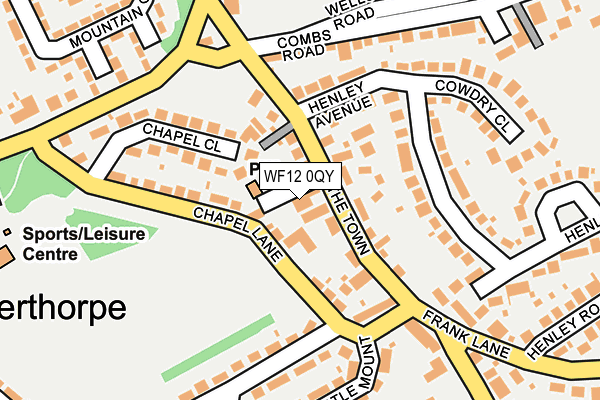 WF12 0QY map - OS OpenMap – Local (Ordnance Survey) WF12 0QY map - OS OpenMap – Local (Ordnance Survey)