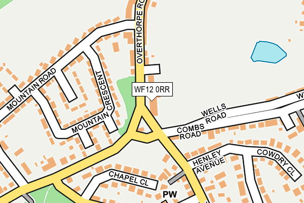 WF12 0RR map - OS OpenMap – Local (Ordnance Survey) WF12 0RR map - OS OpenMap – Local (Ordnance Survey)