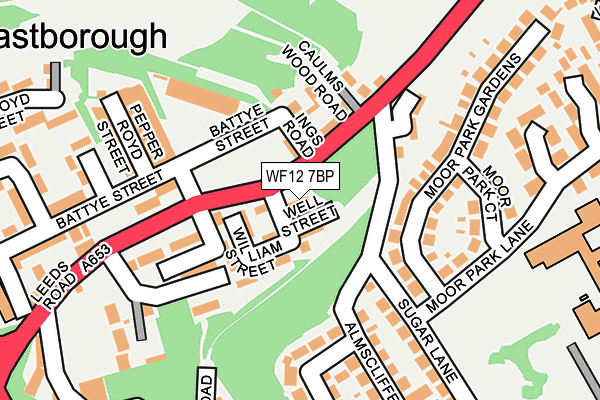 WF12 7BP map - OS OpenMap – Local (Ordnance Survey) WF12 7BP map - OS OpenMap – Local (Ordnance Survey)