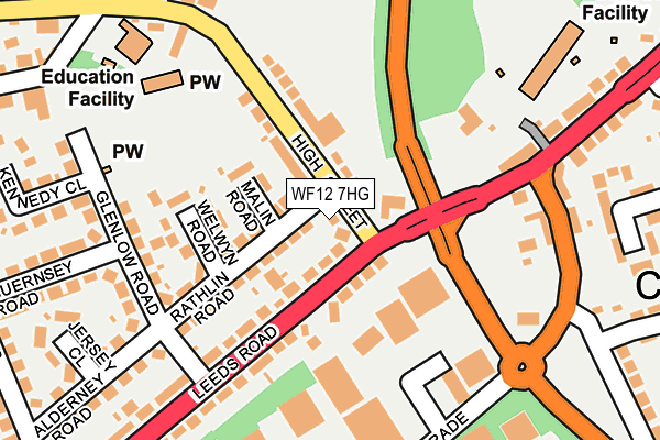 WF12 7HG map - OS OpenMap – Local (Ordnance Survey) WF12 7HG map - OS OpenMap – Local (Ordnance Survey)