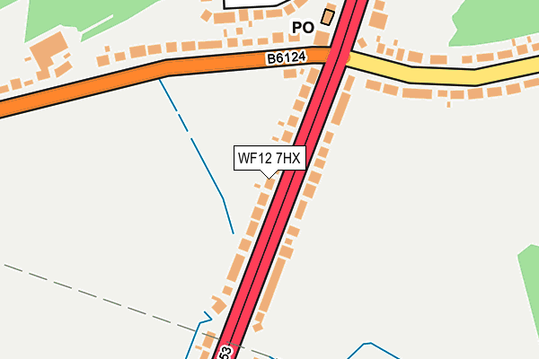 WF12 7HX map - OS OpenMap – Local (Ordnance Survey) WF12 7HX map - OS OpenMap – Local (Ordnance Survey)