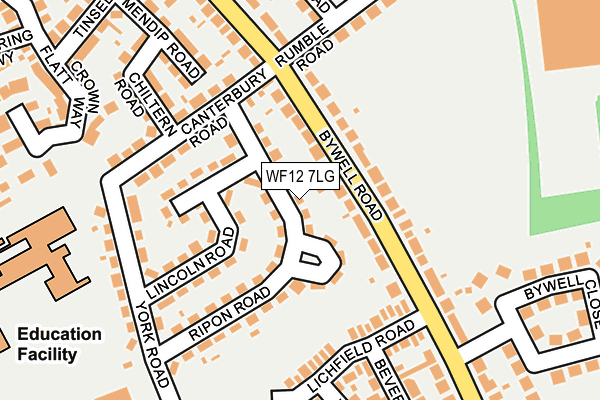 WF12 7LG map - OS OpenMap – Local (Ordnance Survey) WF12 7LG map - OS OpenMap – Local (Ordnance Survey)