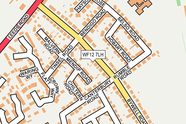 WF12 7LH map - OS OpenMap – Local (Ordnance Survey) WF12 7LH map - OS OpenMap – Local (Ordnance Survey)
