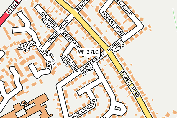 WF12 7LQ map - OS OpenMap – Local (Ordnance Survey) WF12 7LQ map - OS OpenMap – Local (Ordnance Survey)