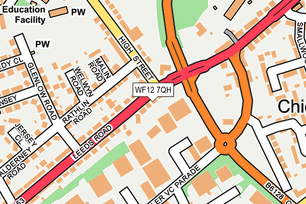 WF12 7QH map - OS OpenMap – Local (Ordnance Survey) WF12 7QH map - OS OpenMap – Local (Ordnance Survey)
