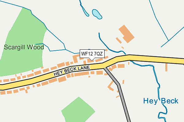 WF12 7QZ map - OS OpenMap – Local (Ordnance Survey) WF12 7QZ map - OS OpenMap – Local (Ordnance Survey)
