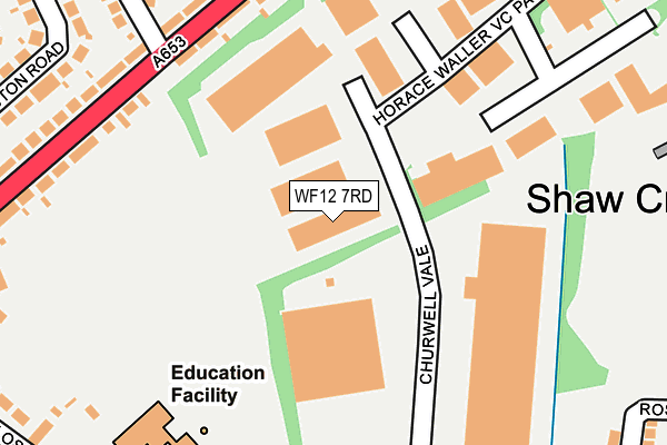 WF12 7RD map - OS OpenMap – Local (Ordnance Survey) WF12 7RD map - OS OpenMap – Local (Ordnance Survey)