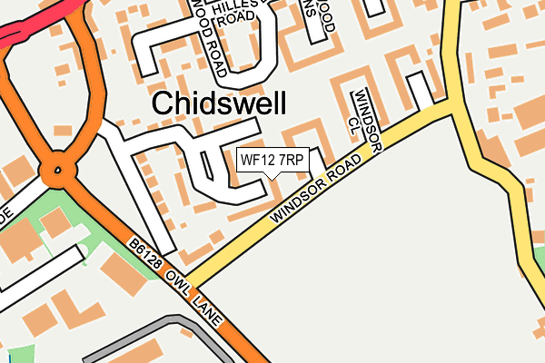 WF12 7RP map - OS OpenMap – Local (Ordnance Survey) WF12 7RP map - OS OpenMap – Local (Ordnance Survey)
