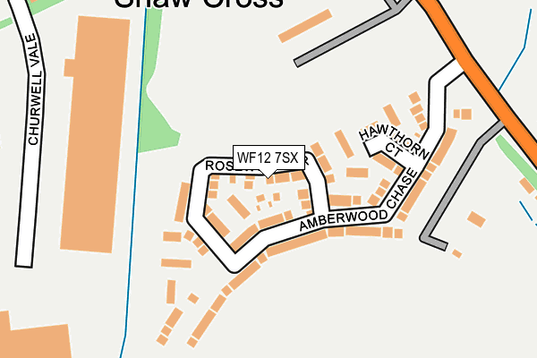 WF12 7SX map - OS OpenMap – Local (Ordnance Survey) WF12 7SX map - OS OpenMap – Local (Ordnance Survey)