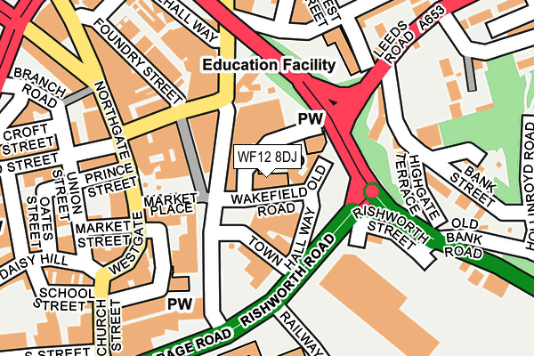 WF12 8DJ map - OS OpenMap – Local (Ordnance Survey) WF12 8DJ map - OS OpenMap – Local (Ordnance Survey)