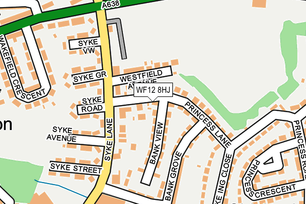 WF12 8HJ map - OS OpenMap – Local (Ordnance Survey) WF12 8HJ map - OS OpenMap – Local (Ordnance Survey)
