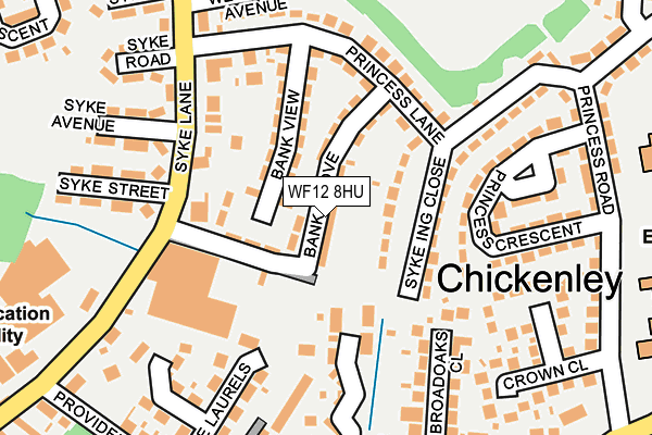 WF12 8HU map - OS OpenMap – Local (Ordnance Survey) WF12 8HU map - OS OpenMap – Local (Ordnance Survey)