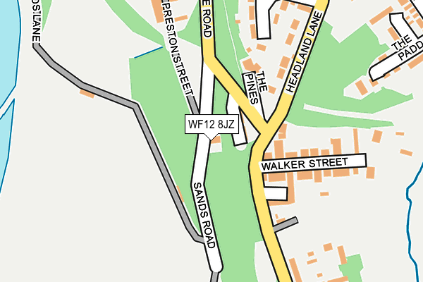 WF12 8JZ map - OS OpenMap – Local (Ordnance Survey) WF12 8JZ map - OS OpenMap – Local (Ordnance Survey)