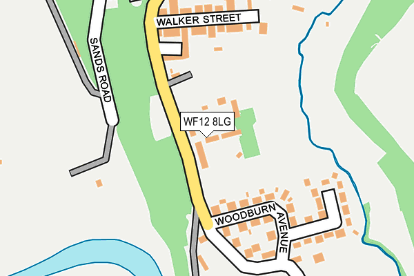 WF12 8LG map - OS OpenMap – Local (Ordnance Survey) WF12 8LG map - OS OpenMap – Local (Ordnance Survey)