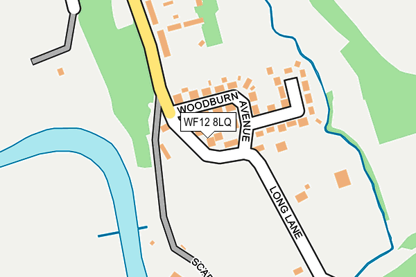 WF12 8LQ map - OS OpenMap – Local (Ordnance Survey) WF12 8LQ map - OS OpenMap – Local (Ordnance Survey)