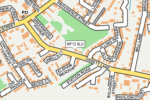 WF12 8LU map - OS OpenMap – Local (Ordnance Survey) WF12 8LU map - OS OpenMap – Local (Ordnance Survey)