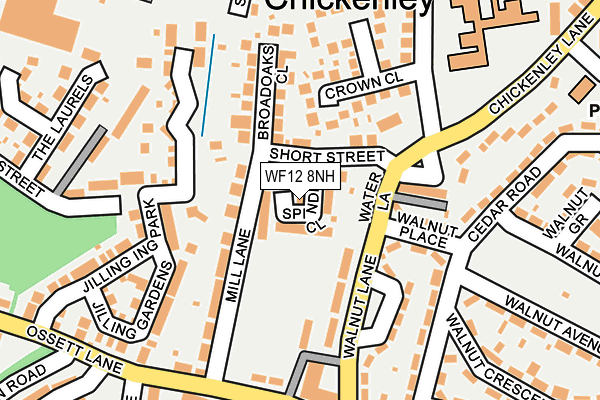 WF12 8NH map - OS OpenMap – Local (Ordnance Survey) WF12 8NH map - OS OpenMap – Local (Ordnance Survey)