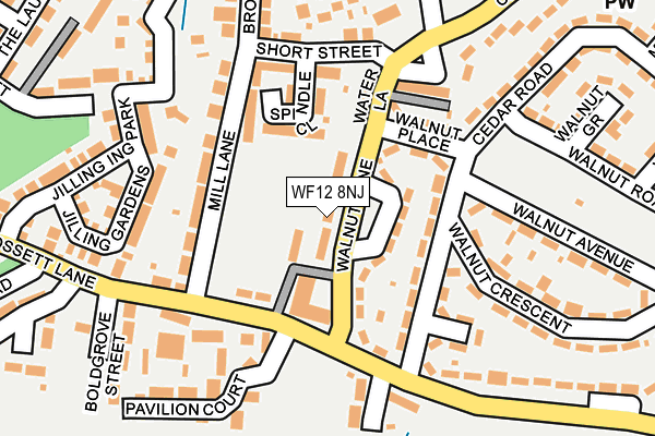 WF12 8NJ map - OS OpenMap – Local (Ordnance Survey) WF12 8NJ map - OS OpenMap – Local (Ordnance Survey)