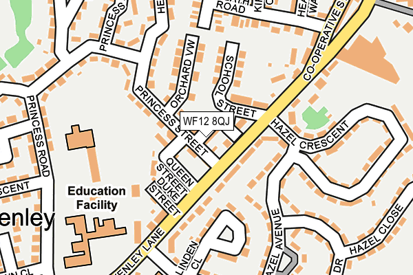 WF12 8QJ map - OS OpenMap – Local (Ordnance Survey) WF12 8QJ map - OS OpenMap – Local (Ordnance Survey)