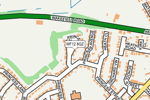 WF12 8QZ map - OS OpenMap – Local (Ordnance Survey) WF12 8QZ map - OS OpenMap – Local (Ordnance Survey)