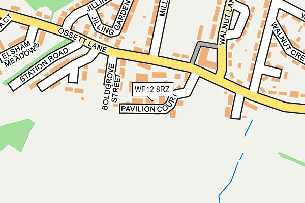 WF12 8RZ map - OS OpenMap – Local (Ordnance Survey) WF12 8RZ map - OS OpenMap – Local (Ordnance Survey)
