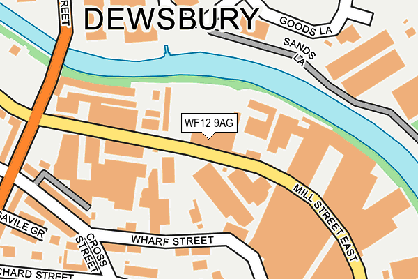 WF12 9AG map - OS OpenMap – Local (Ordnance Survey) WF12 9AG map - OS OpenMap – Local (Ordnance Survey)