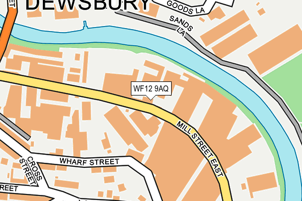 WF12 9AQ map - OS OpenMap – Local (Ordnance Survey) WF12 9AQ map - OS OpenMap – Local (Ordnance Survey)