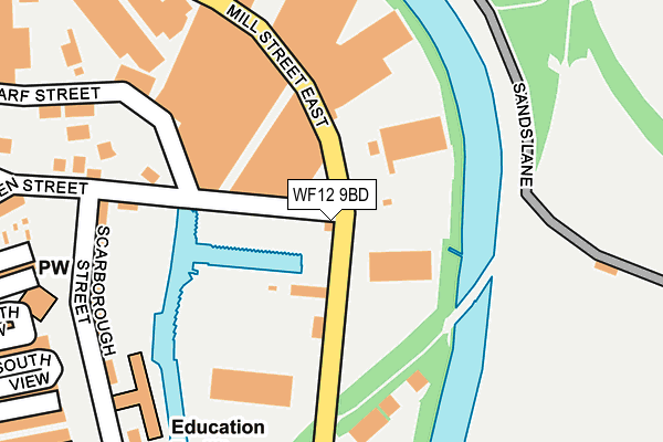 WF12 9BD map - OS OpenMap – Local (Ordnance Survey) WF12 9BD map - OS OpenMap – Local (Ordnance Survey)