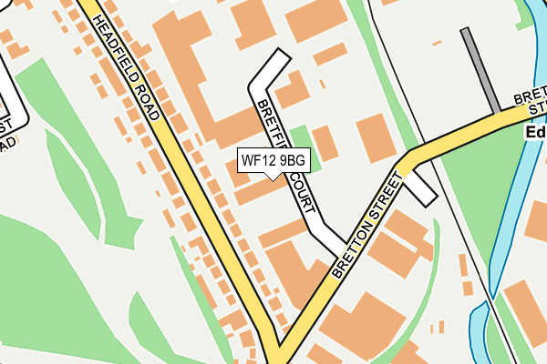 WF12 9BG map - OS OpenMap – Local (Ordnance Survey) WF12 9BG map - OS OpenMap – Local (Ordnance Survey)