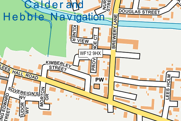 WF12 9HX map - OS OpenMap – Local (Ordnance Survey) WF12 9HX map - OS OpenMap – Local (Ordnance Survey)