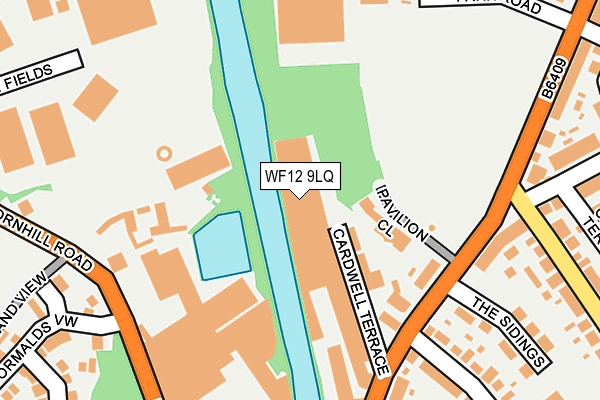 WF12 9LQ map - OS OpenMap – Local (Ordnance Survey) WF12 9LQ map - OS OpenMap – Local (Ordnance Survey)